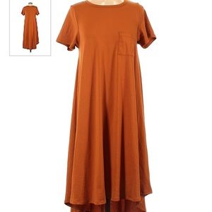 Nwot Lularoe Carly dress burnt orange medium Fall!